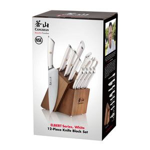 
                  
                    Cargar imagen en el visor de la galería, ELBERT Series 12-Piece Knife Block Set, Forged German Steel, Acacia Block
                  
                