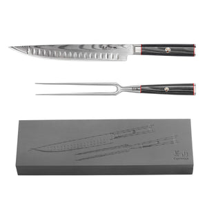 
                  
                    Cargar imagen en el visor de la galería, YARI Series 2-Piece Carving Set with Ash Wood Box, X-7 Damascus Steel, 501332
                  
                