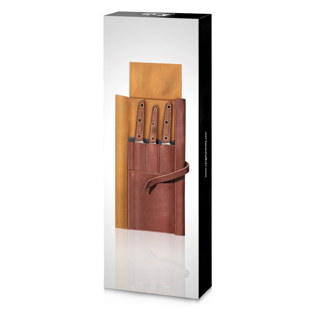 
                  
                    Cargar imagen en el visor de la galería, W Series 4-Piece Leather Roll Knife Set, German Steel, 59953
                  
                