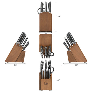 
                  
                    Cargar imagen en el visor de la galería, ELBERT Series 12-Piece Knife Block Set, Forged German Steel, Acacia Block
                  
                