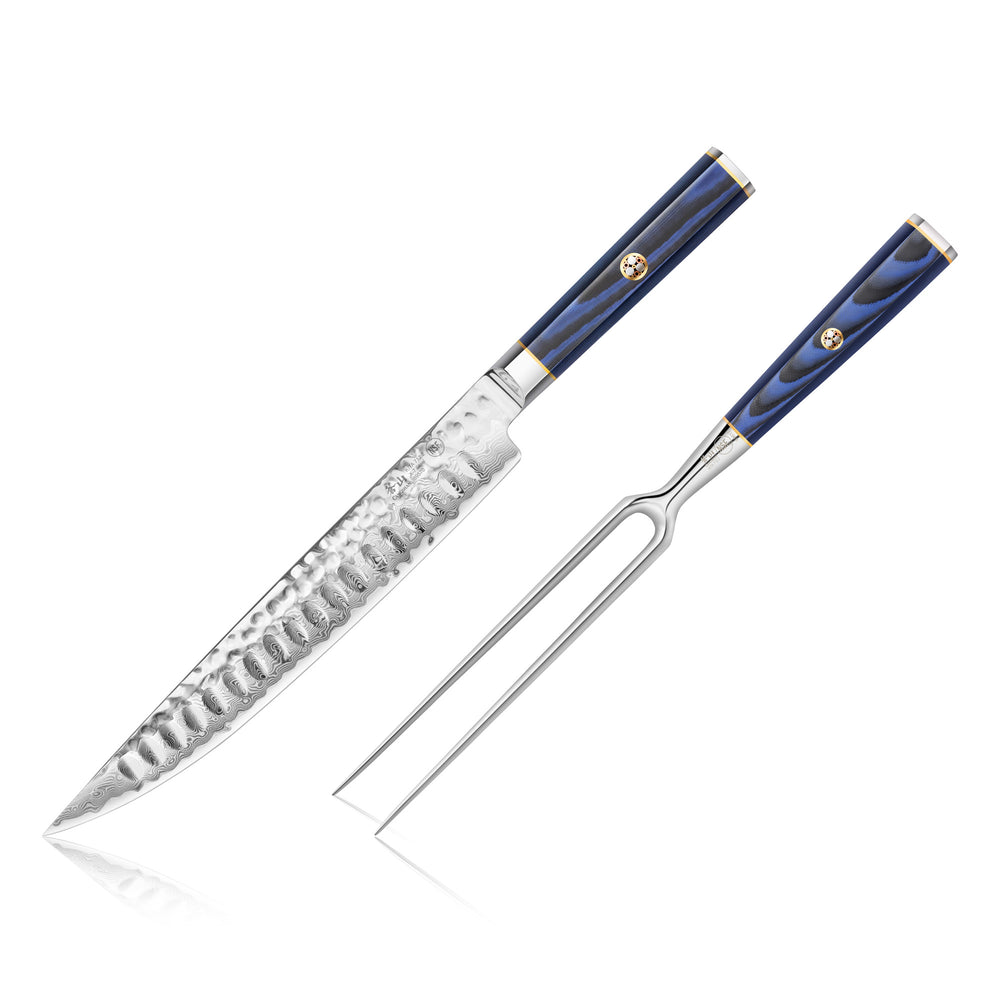 
                  
                    Cargar imagen en el visor de la galería, KITA Series 2-Piece Carving Set, High Carbon X-7 Damascus Steel, 501516
                  
                