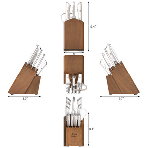 
                  
                    Cargar imagen en el visor de la galería, ELBERT Series 12-Piece Knife Block Set, Forged German Steel, Acacia Block
                  
                