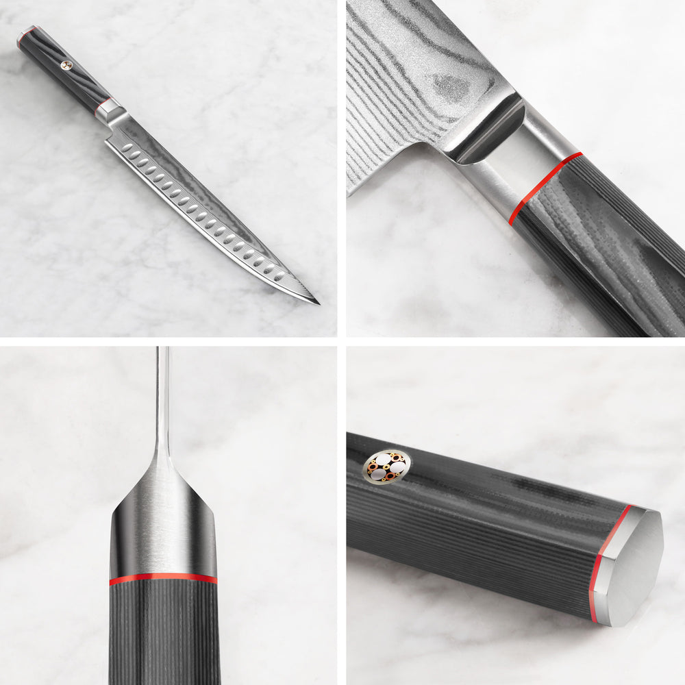 
                  
                    Cargar imagen en el visor de la galería, YARI Series 2-Piece Carving Set with Ash Wood Box, X-7 Damascus Steel, 501332
                  
                