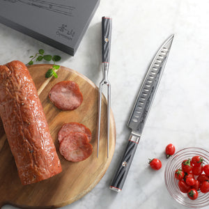 
                  
                    Cargar imagen en el visor de la galería, YARI Series 2-Piece Carving Set with Ash Wood Box, X-7 Damascus Steel, 501332
                  
                