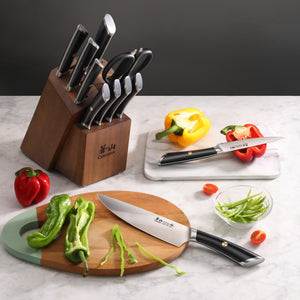 
                  
                    Cargar imagen en el visor de la galería, ELBERT Series 12-Piece Knife Block Set, Forged German Steel, Acacia Block
                  
                