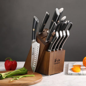 
                  
                    Cargar imagen en el visor de la galería, ELBERT Series 12-Piece Knife Block Set, Forged German Steel, Acacia Block
                  
                