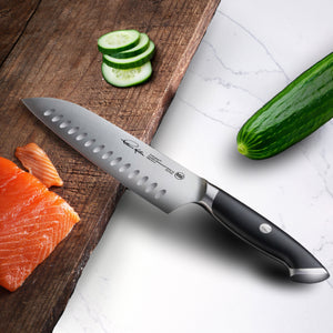 
                  
                    Cargar imagen en el visor de la galería, TKSC 7-Inch Santoku Knife, Forged Swedish Powder Steel, Thomas Keller Signature Collection, 1023930
                  
                