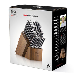 
                  
                    Cargar imagen en el visor de la galería, S Series 23-Piece Knife Block Set, Forged German Steel, Walnut Block, 1026054
                  
                