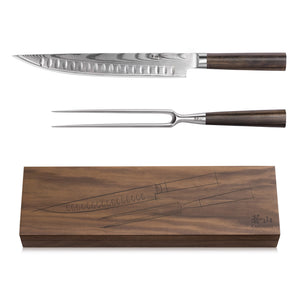 
                  
                    Cargar imagen en el visor de la galería, HAKU Series 2-Piece Carving Set with Walnut Box, Forged X-7 Damascus Steel, 501158
                  
                