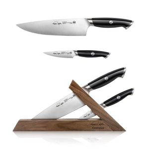 
                  
                    Cargar imagen en el visor de la galería, TKSC TAI 3-Piece Knife Block Set, Forged Swedish Powder Steel, Thomas Keller Signature Collection, Black, 1024678
                  
                