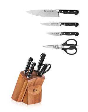 
                  
                    Cargar imagen en el visor de la galería, V2 Series 5-Piece Starter Knife Block Set, Forged German Steel, Acacia Block, 1022520
                  
                