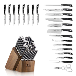 
                  
                    Cargar imagen en el visor de la galería, S Series 23-Piece Knife Block Set, Forged German Steel, Walnut Block, 1026054
                  
                