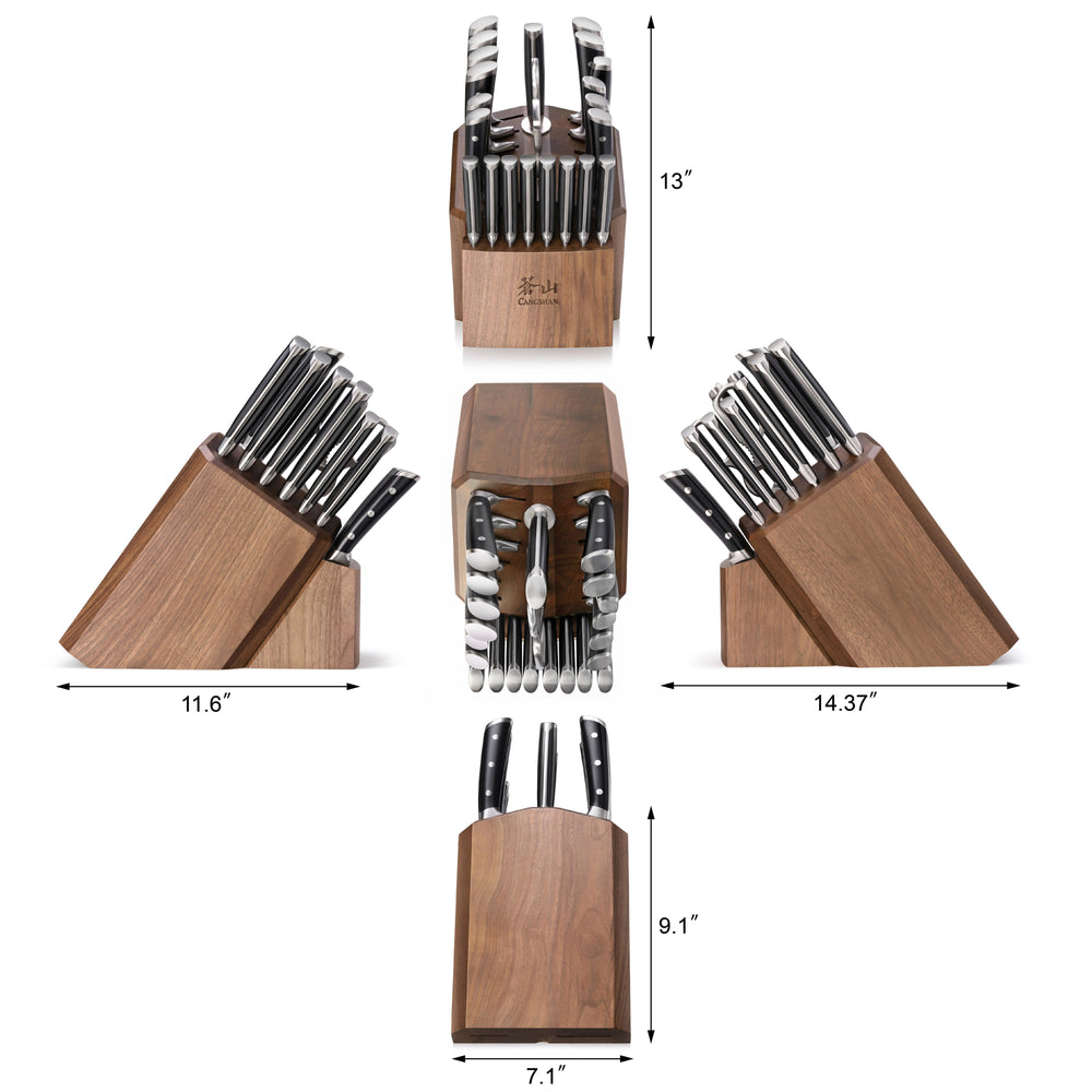 
                  
                    Cargar imagen en el visor de la galería, S Series 23-Piece Knife Block Set, Forged German Steel, Walnut Block, 1026054
                  
                