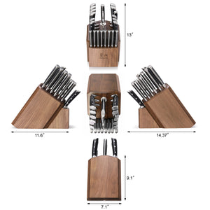 
                  
                    Cargar imagen en el visor de la galería, S Series 23-Piece Knife Block Set, Forged German Steel, Walnut Block, 1026054
                  
                