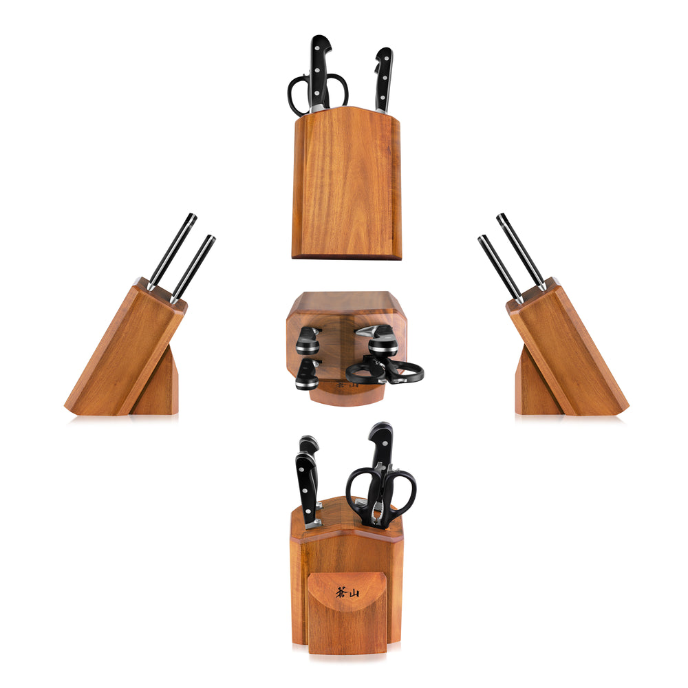 
                  
                    Cargar imagen en el visor de la galería, V2 Series 5-Piece Starter Knife Block Set, Forged German Steel, Acacia Block, 1022520
                  
                