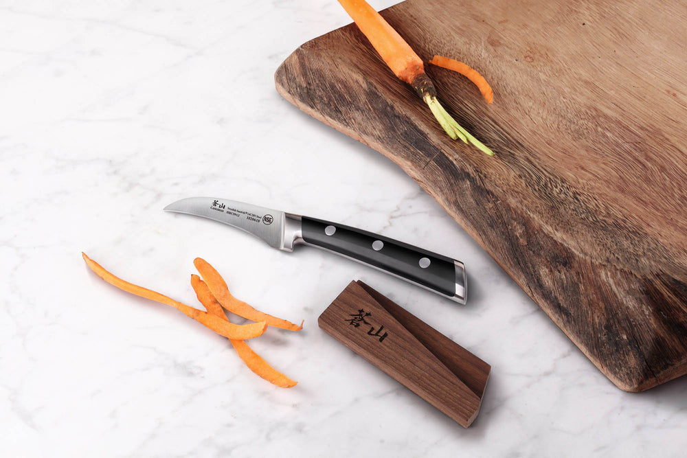 
                  
                    Cargar imagen en el visor de la galería, TS Series 2.75-Inch Peeling Knife with Ash Wood Sheath, Forged Swedish 14C28N Steel, 1020625
                  
                