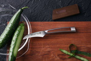 
                  
                    Cargar imagen en el visor de la galería, TN1 Series 2.75-Inch Peeling Knife with Ash Wood Sheath, Forged Swedish 14C28N Steel, 1021707
                  
                