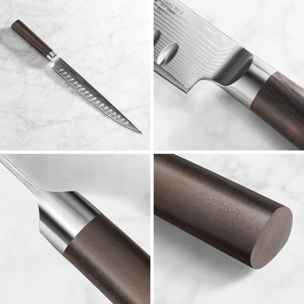 
                  
                    Cargar imagen en el visor de la galería, HAKU Series 2-Piece Carving Set with Walnut Box, Forged X-7 Damascus Steel, 501158
                  
                