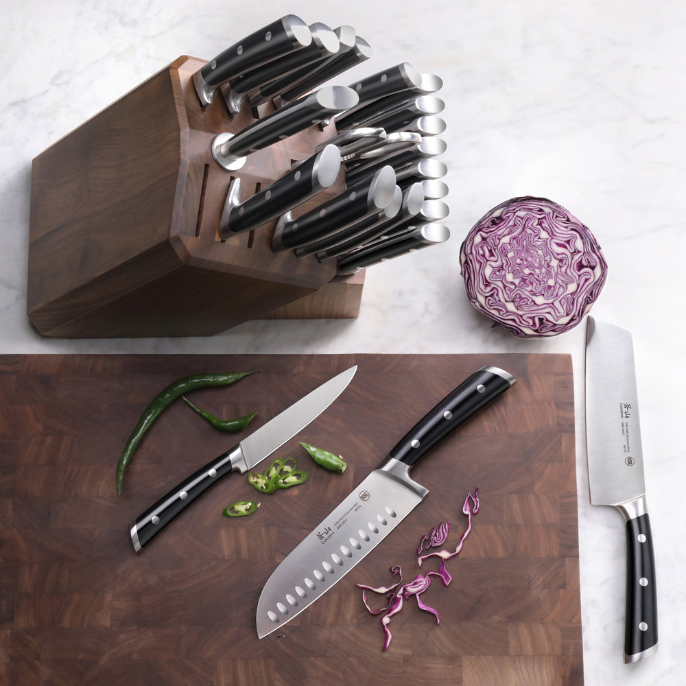 
                  
                    Cargar imagen en el visor de la galería, S Series 23-Piece Knife Block Set, Forged German Steel, Walnut Block, 1026054
                  
                