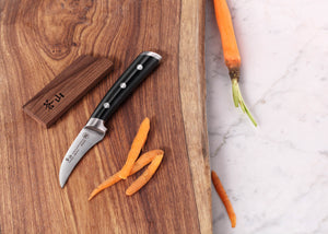 
                  
                    Cargar imagen en el visor de la galería, TS Series 2.75-Inch Peeling Knife with Ash Wood Sheath, Forged Swedish 14C28N Steel, 1020625
                  
                