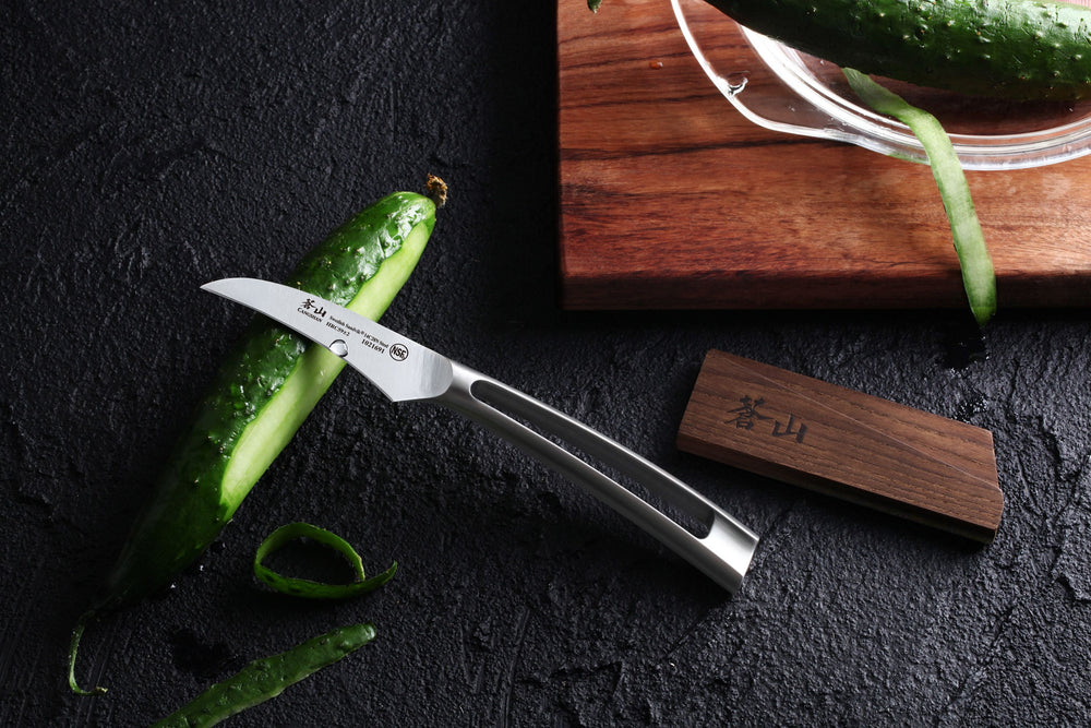 
                  
                    Cargar imagen en el visor de la galería, TN1 Series 2.75-Inch Peeling Knife with Ash Wood Sheath, Forged Swedish 14C28N Steel, 1021707
                  
                