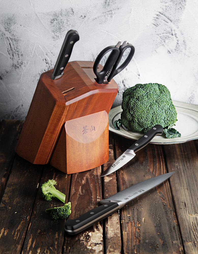 
                  
                    Cargar imagen en el visor de la galería, V2 Series 5-Piece Starter Knife Block Set, Forged German Steel, Acacia Block, 1022520
                  
                