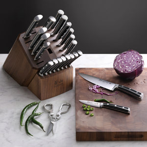 
                  
                    Cargar imagen en el visor de la galería, S Series 23-Piece Knife Block Set, Forged German Steel, Walnut Block, 1026054
                  
                