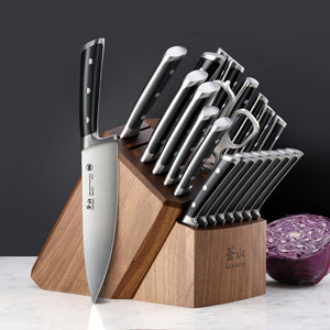 
                  
                    Cargar imagen en el visor de la galería, S Series 23-Piece Knife Block Set, Forged German Steel, Walnut Block, 1026054
                  
                