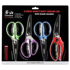 
                  
                    Cargar imagen en el visor de la galería, 4-Piece Heavy-Duty Shears Set with Guards, Multi-Color, 1026726
                  
                