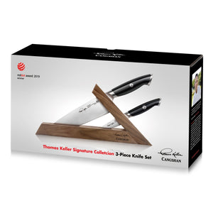 
                  
                    Cargar imagen en el visor de la galería, TKSC TAI 3-Piece Knife Block Set, Forged Swedish Powder Steel, Thomas Keller Signature Collection, Black, 1024678
                  
                